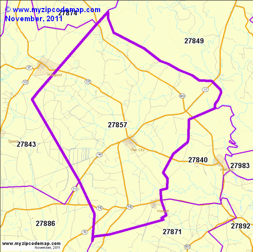map of 27857
