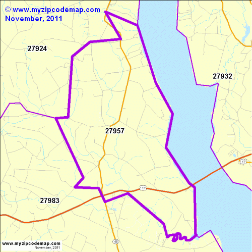 map of 27957