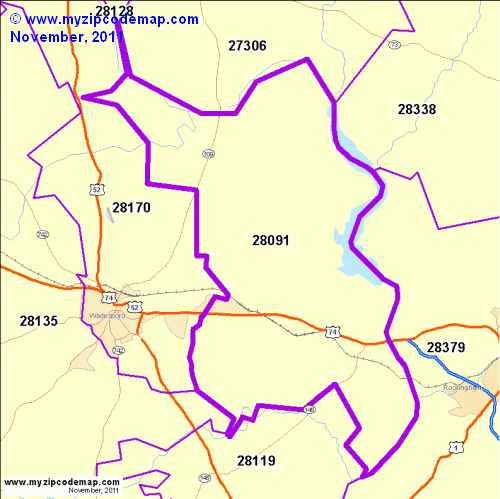 map of 28091