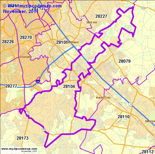 map of 28104
