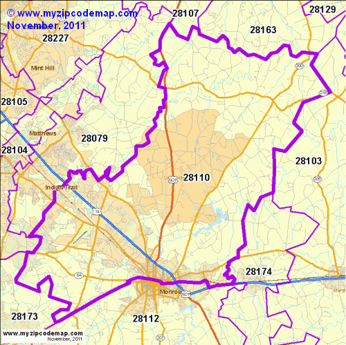 map of 28110