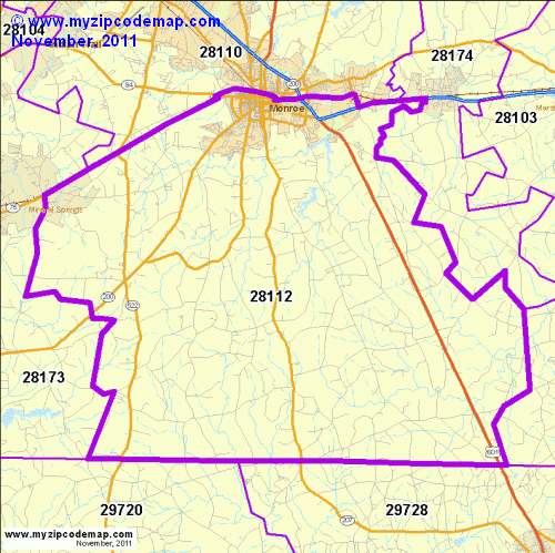 map of 28112