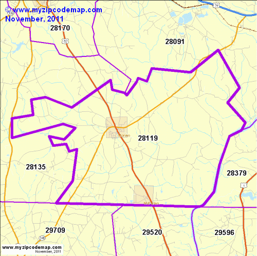 map of 28119