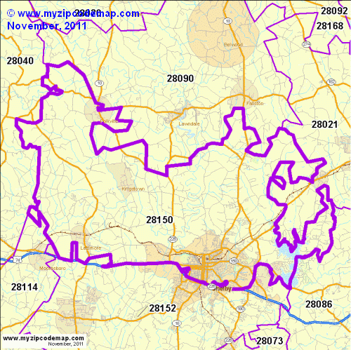map of 28150