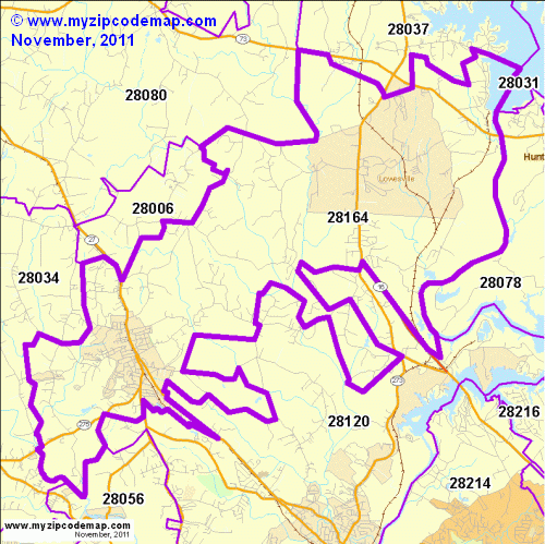 map of 28164