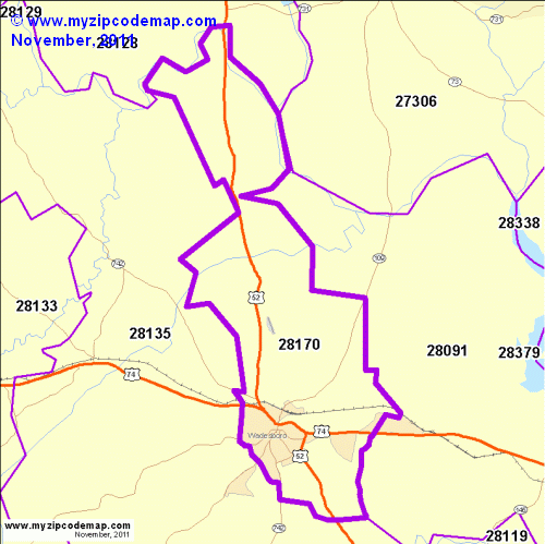 map of 28170