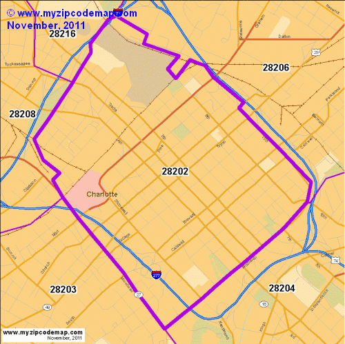 map of 28202