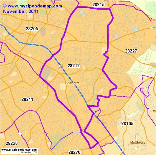 map of 28212