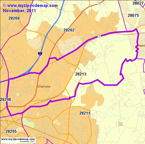 map of 28213