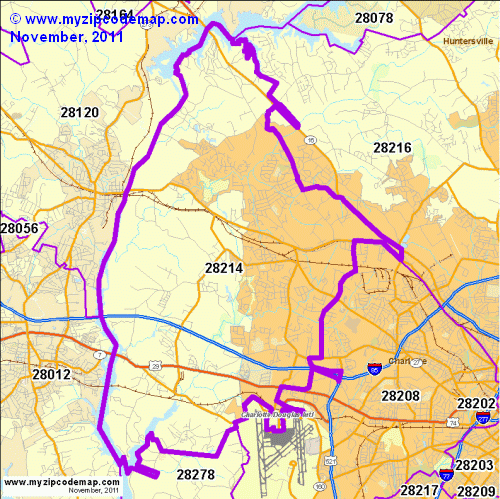 map of 28214