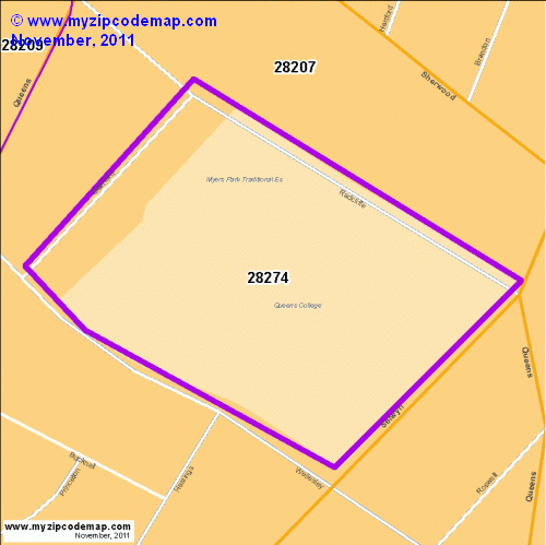 map of 28274