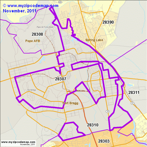 map of 28307