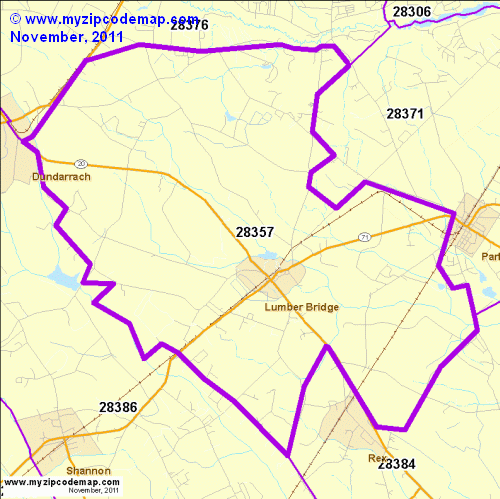 map of 28357