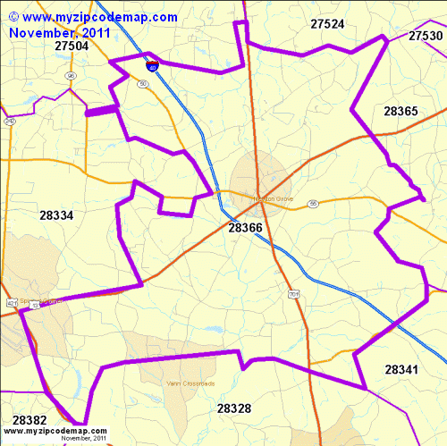map of 28366