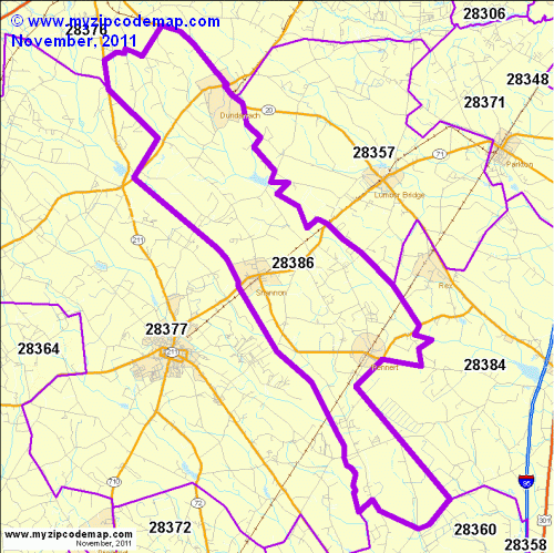 map of 28386