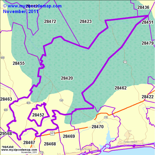 map of 28420