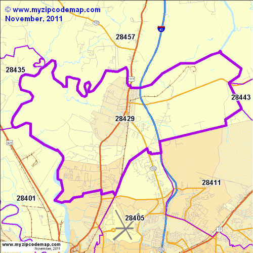map of 28429