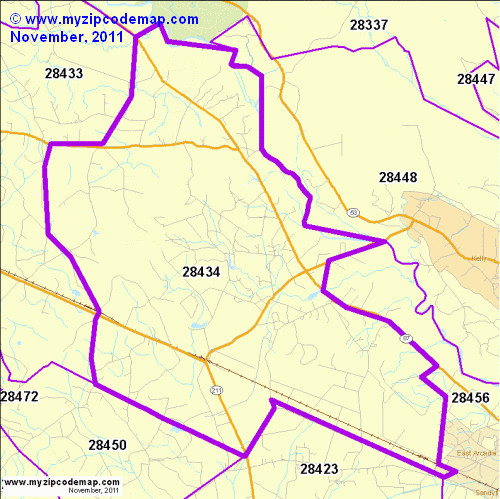 map of 28434