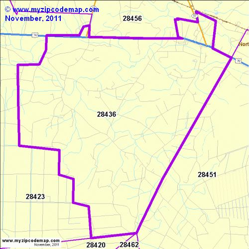 map of 28436