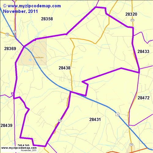 map of 28438