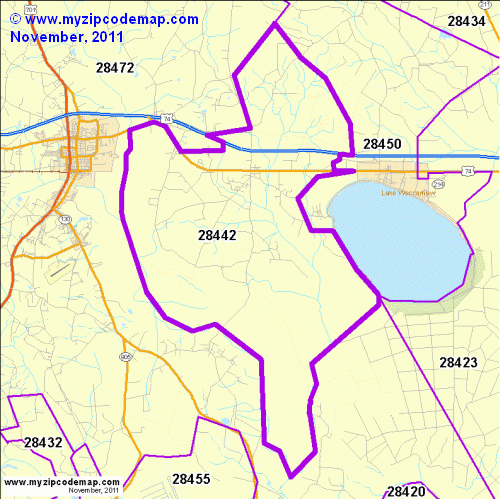 map of 28442