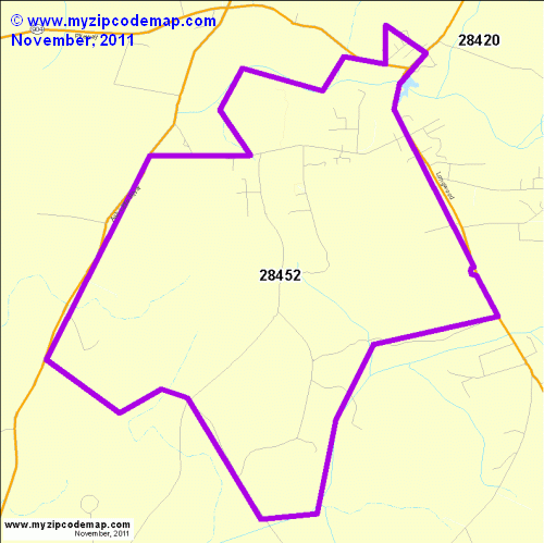 map of 28452
