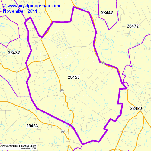 map of 28455