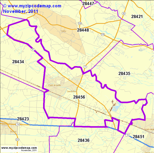 map of 28456