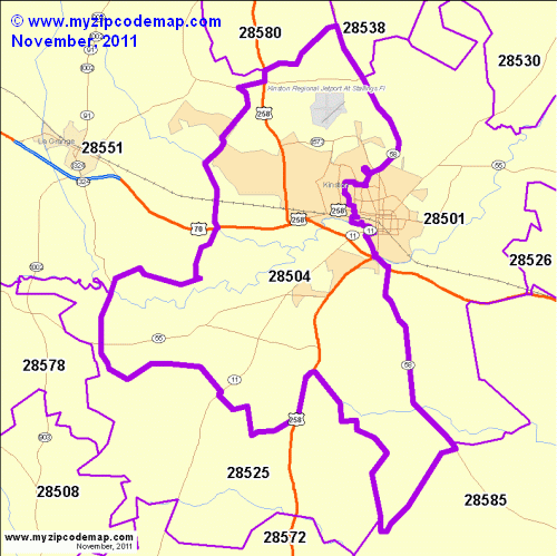map of 28504