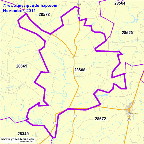 map of 28508