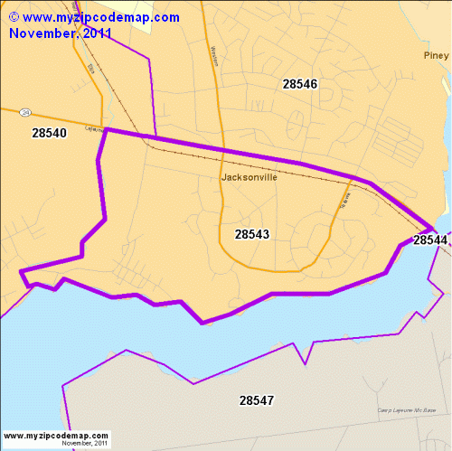 map of 28543