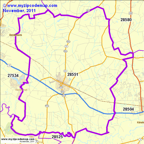 map of 28551