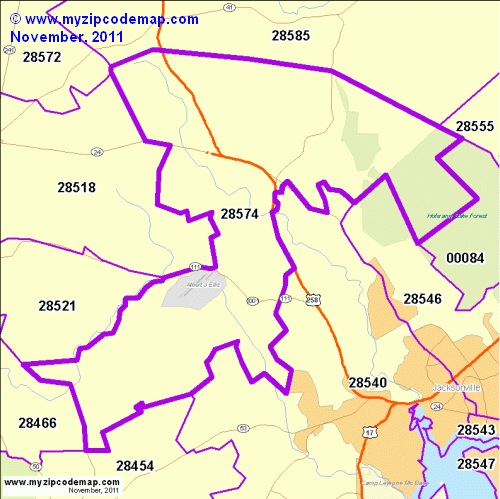 map of 28574