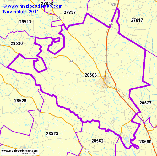 map of 28586