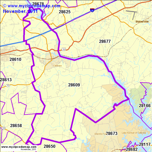 map of 28609