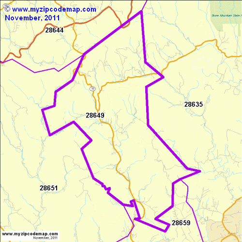map of 28649