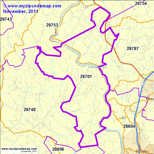 map of 28701