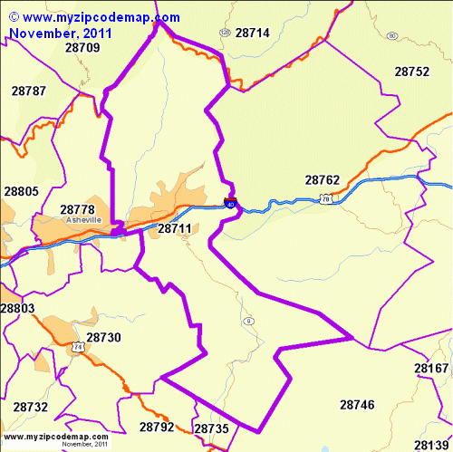 map of 28711