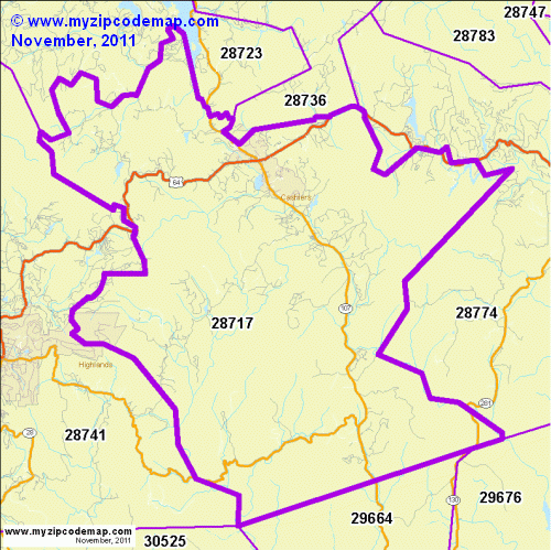 map of 28717