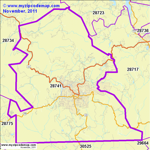 map of 28741