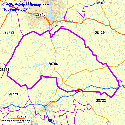 map of 28756