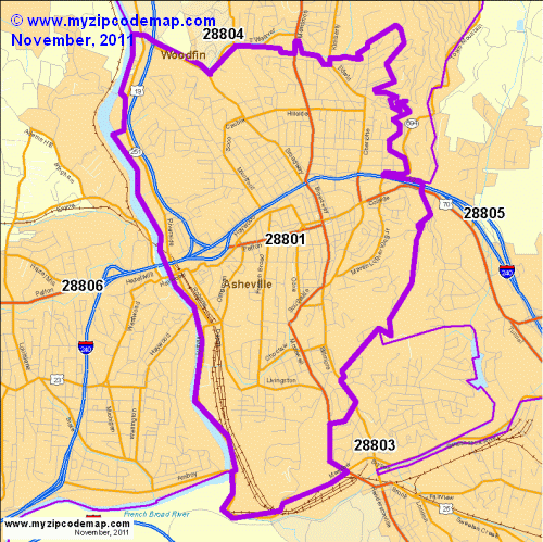 map of 28801