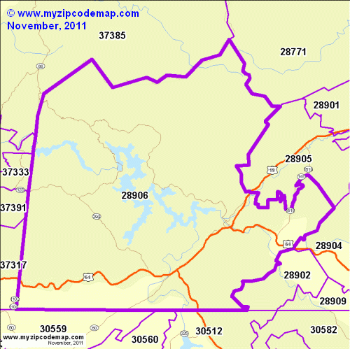map of 28906