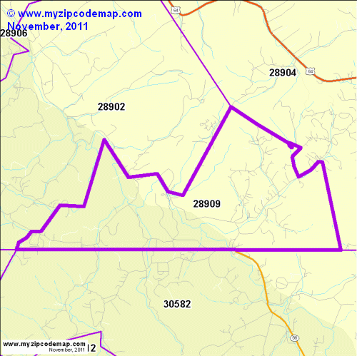 map of 28909