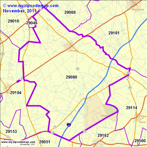 map of 29080