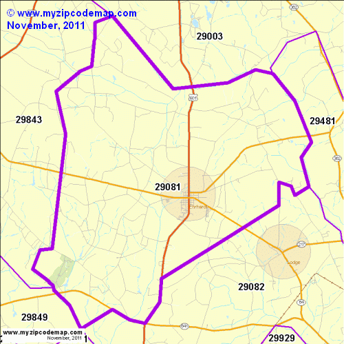 map of 29081