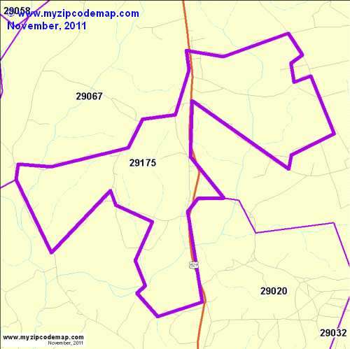 map of 29175