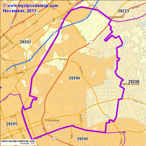 map of 29204