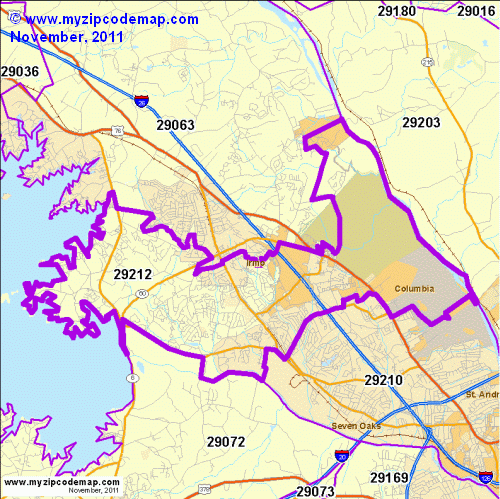 map of 29212