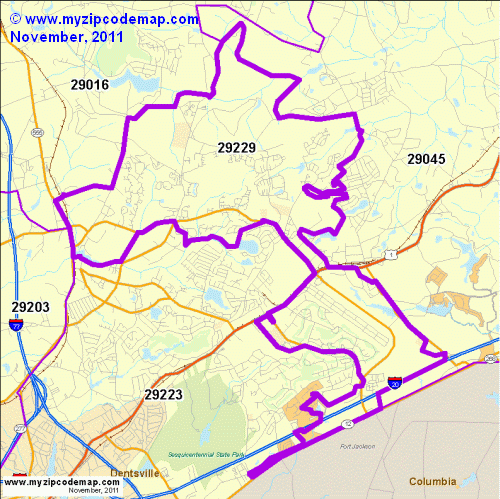 map of 29229